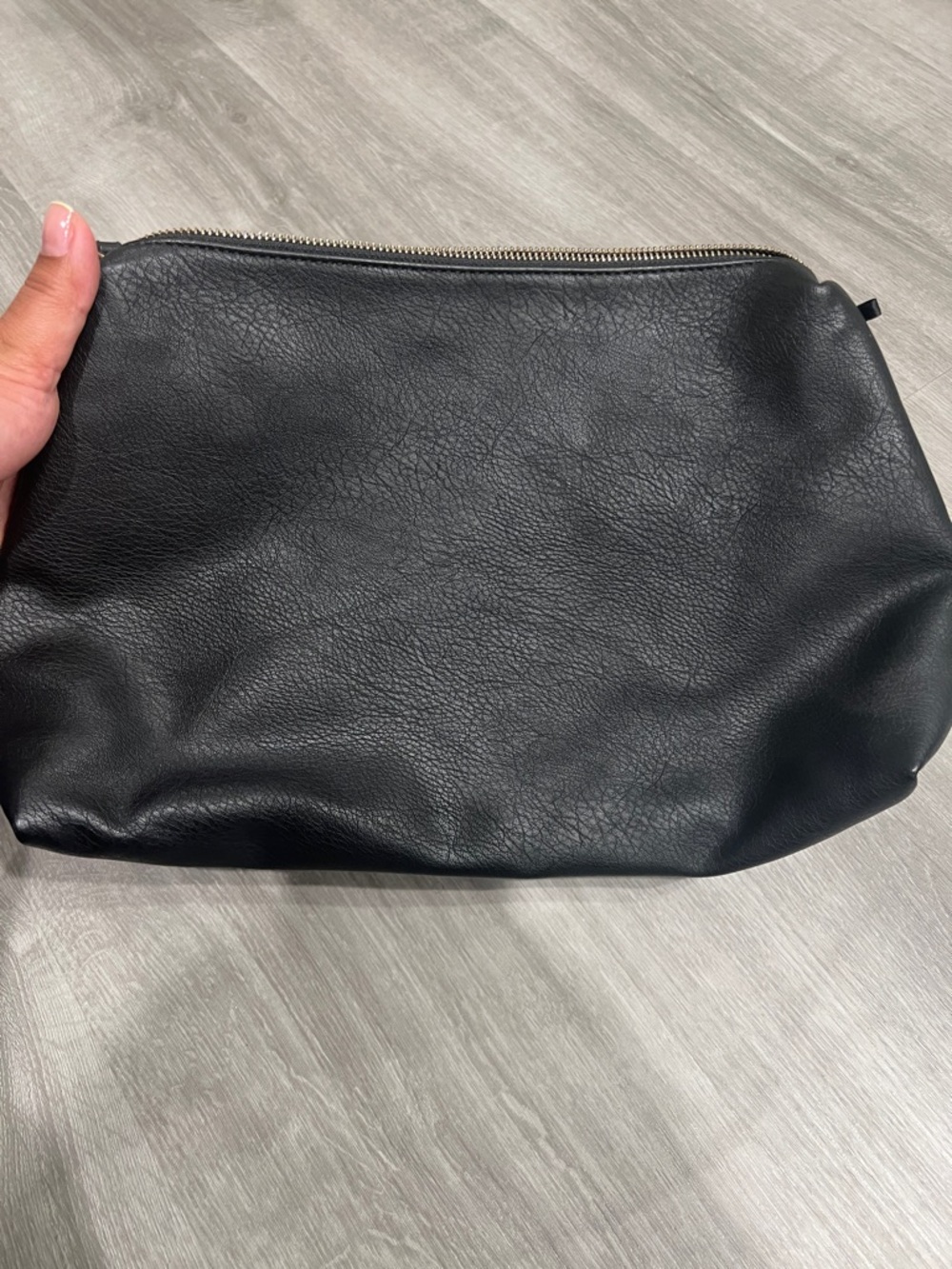 Forever 21 Black Faux Leather Large Clutch